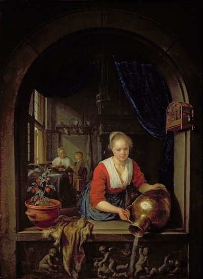 Maid Servant at a Window by Gerrit Dou